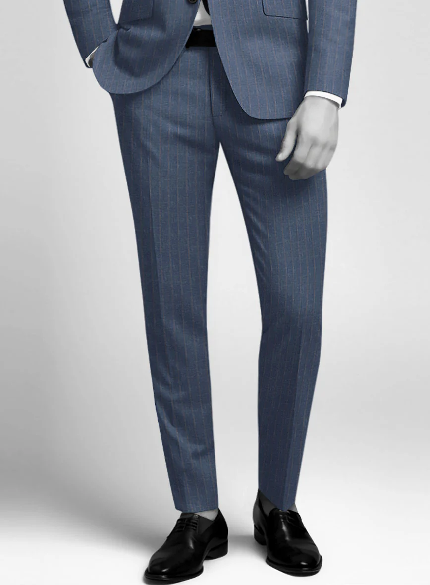 Napolean Como Bar Blue Wool Suit - Image 5