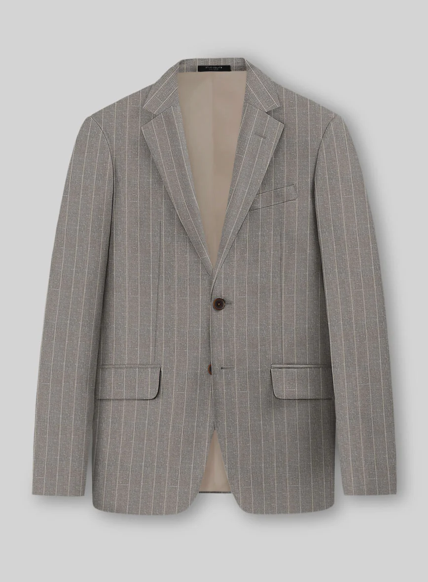 Napolean Como Bar Brown Wool Suit - Image 3