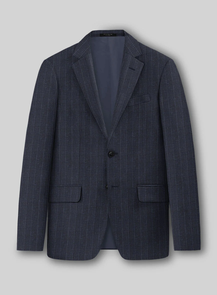 Napolean Como Bar Dark Blue Wool Suit - Image 4