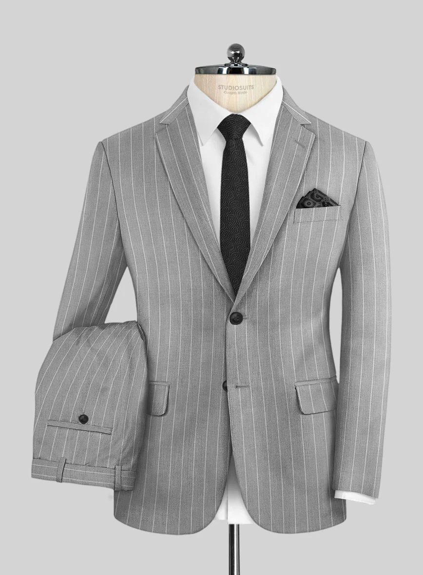Napolean Como Bar Gray Wool Suit - Image 2