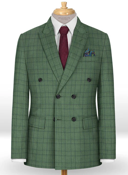 Napolean Corro Green Wool Double Breasted Suit - Image 2