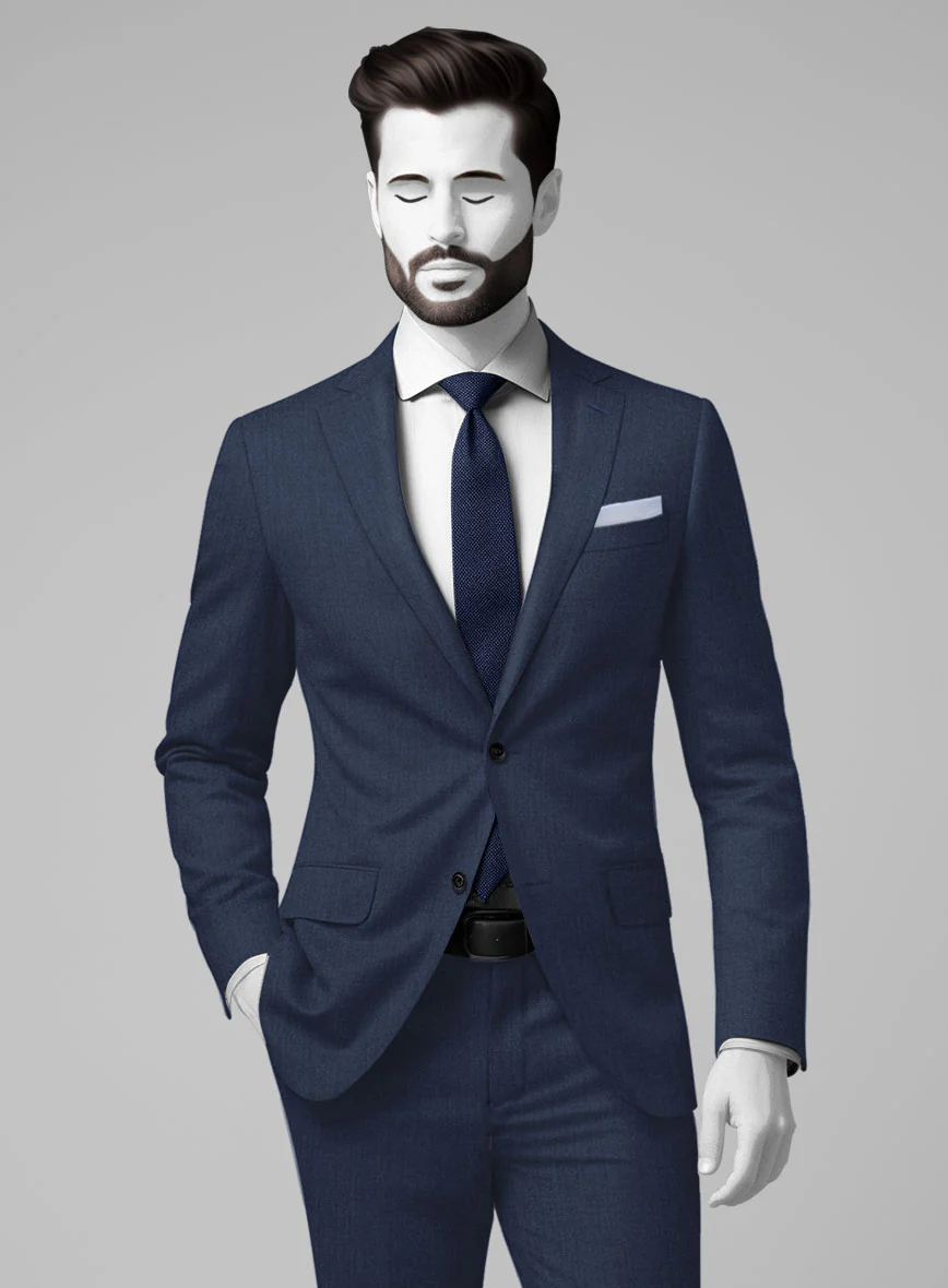 Napolean Cosmic Blue Wool Jacket - Image 2