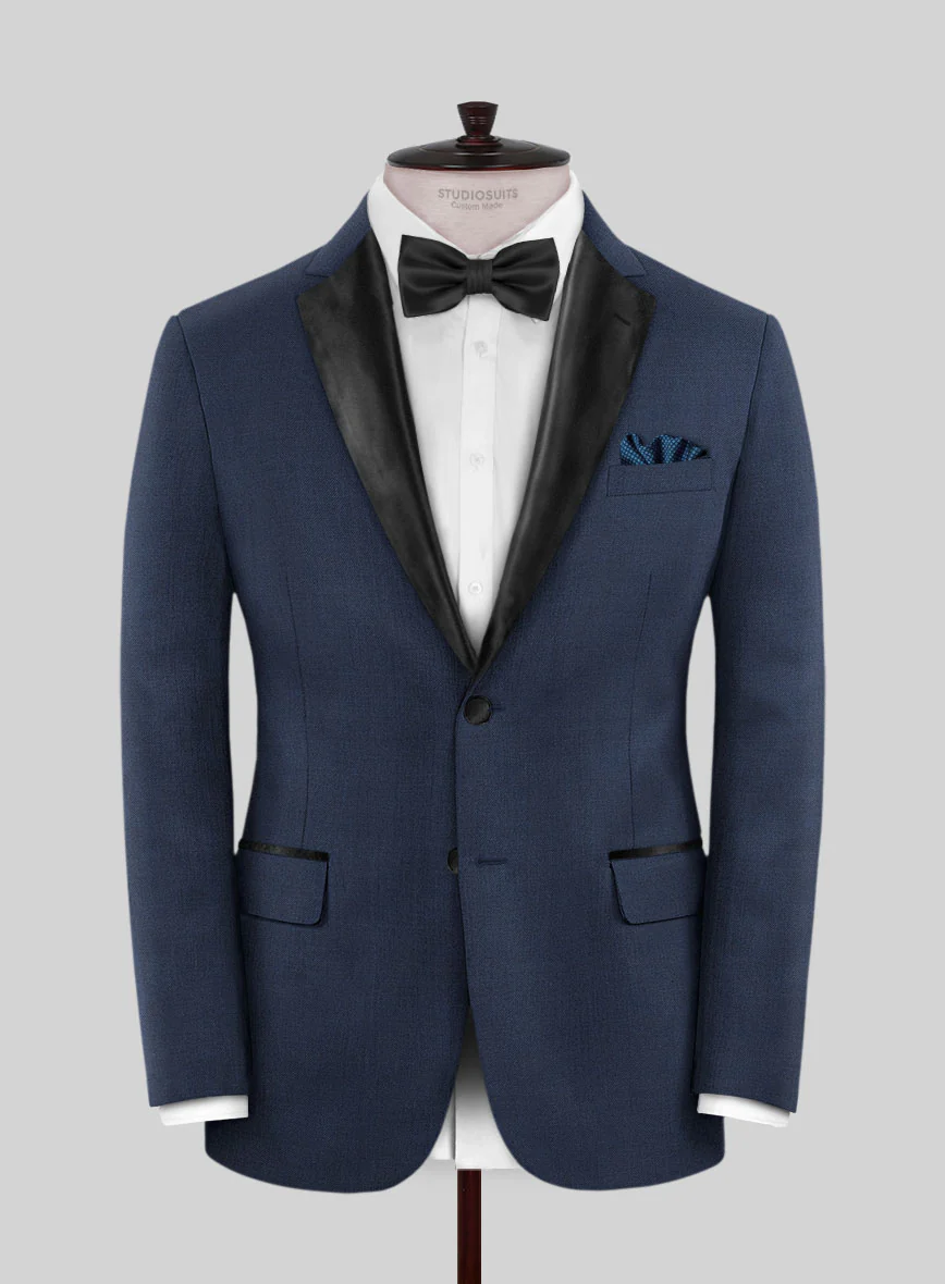 Napolean Cosmic Blue Wool Tuxedo Suit - Image 2