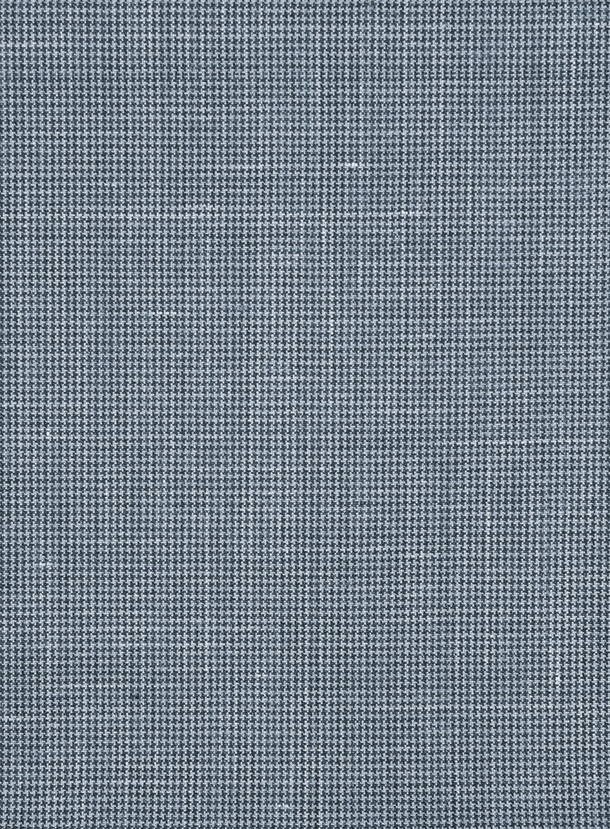Napolean Costa Mini Houndstooth Blue Wool Pants - Image 3
