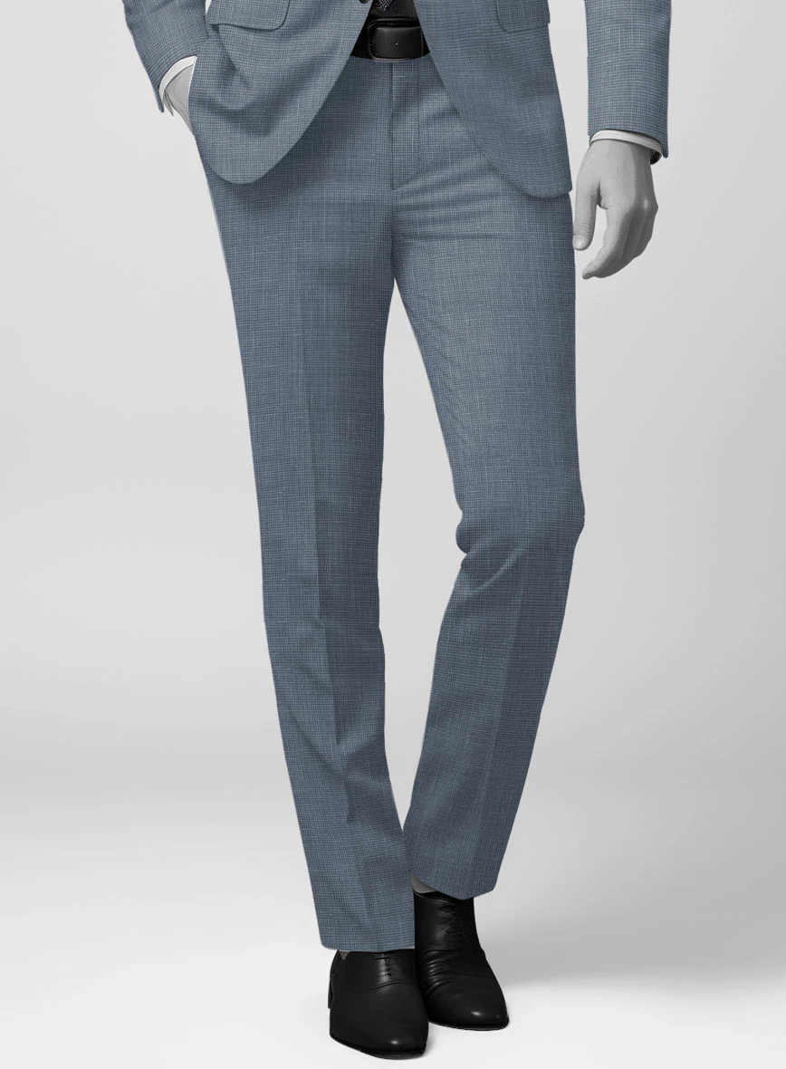 Napolean Costa Mini Houndstooth Blue Wool Suit - Image 5