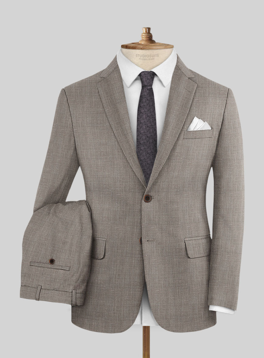 Napolean Costa Mini Houndstooth Brown Wool Suit - Image 2