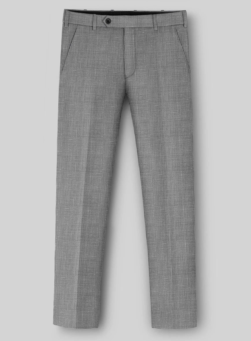 Napolean Costa Mini Houndstooth Gray Wool Pants - Image 2
