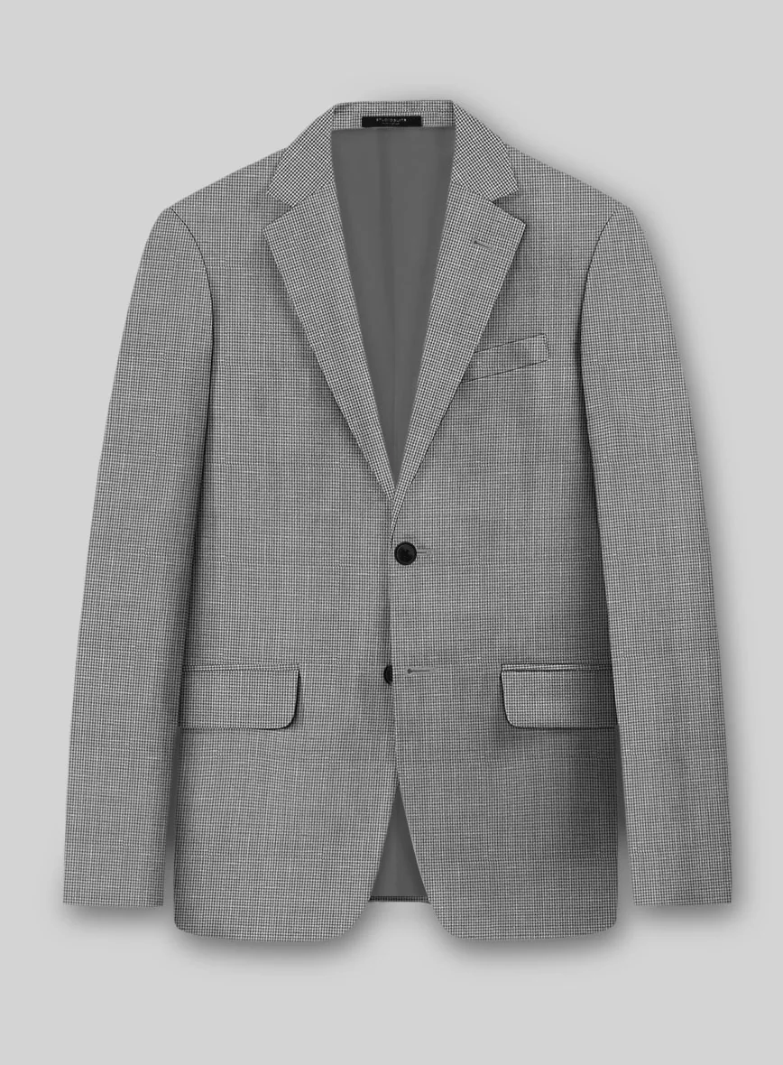Napolean Costa Mini Houndstooth Gray Wool Suit - Image 2
