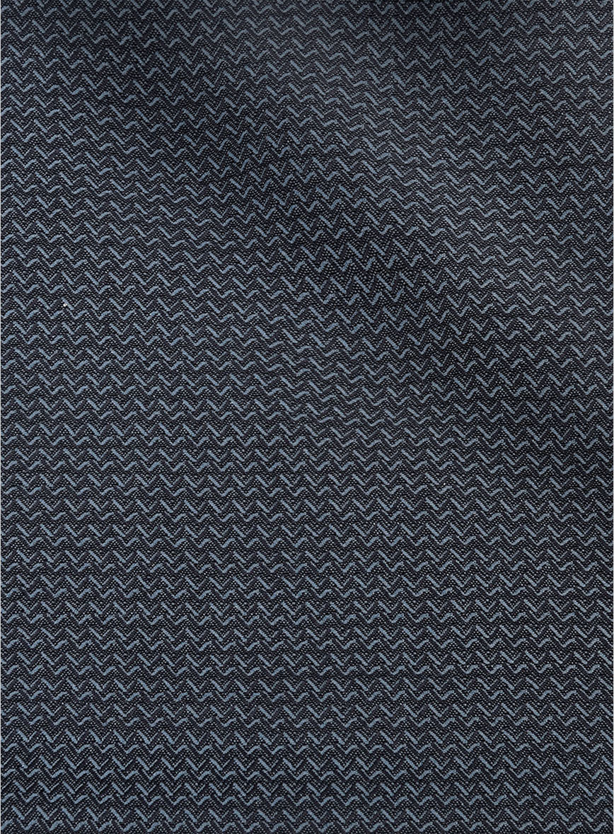 Napolean Dalmoro Chevron Weave Blue Wool Suit - Image 7