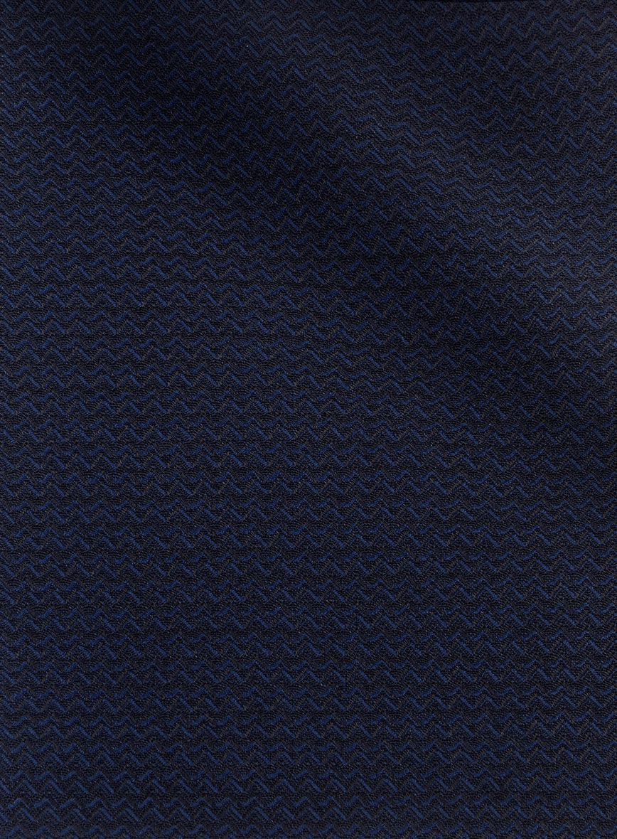 Napolean Dalmoro Chevron Weave Royal Blue Wool Pants - Image 3