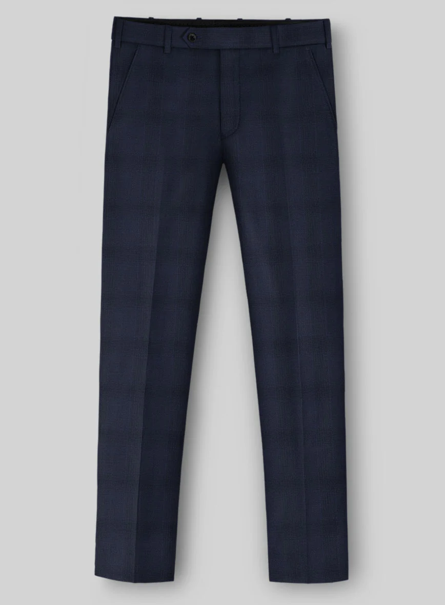 Napolean Dark Blue Glen Suit - Image 4