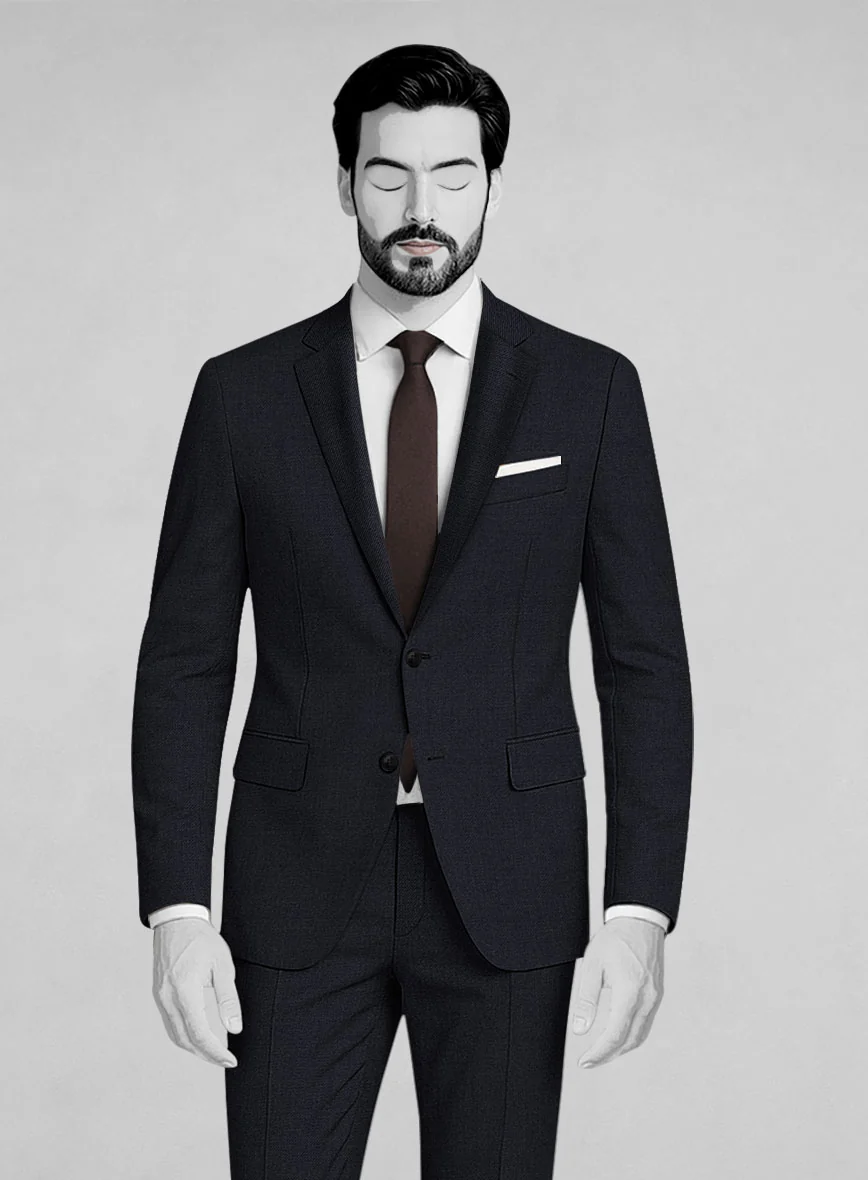 Napolean Dark Blue Wool Suit - Image 3