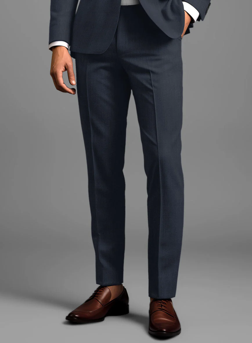 Napolean Dark Blue Wool Tuxedo Suit - Image 4