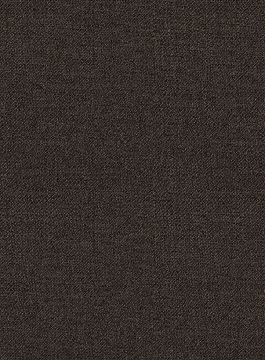 Napolean Dark Brown Double Gurkha Wool Trousers - Image 6