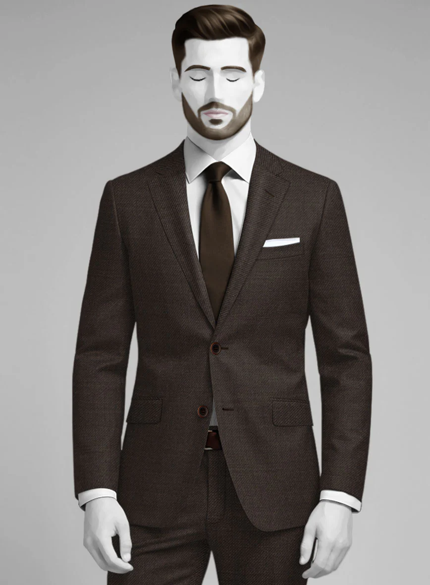 Napolean Dark Brown Wool Jacket - Image 2