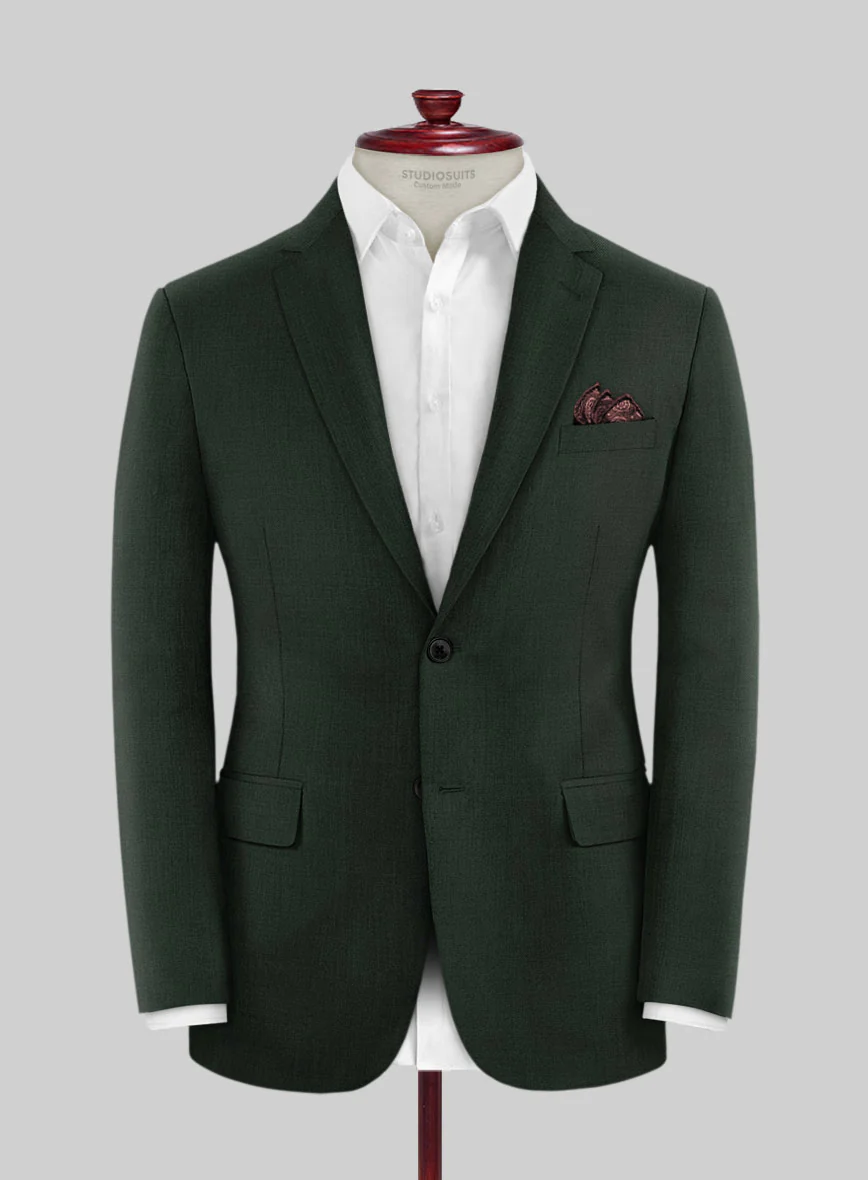 Napolean Dark Green Wool Suit - Image 3