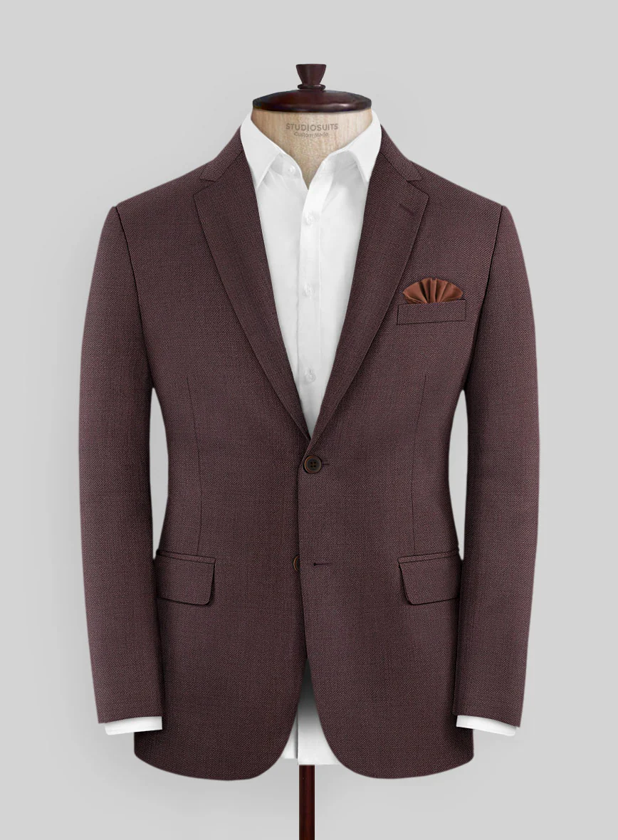 Napolean Dark Wine Wool Jacket - Image 3