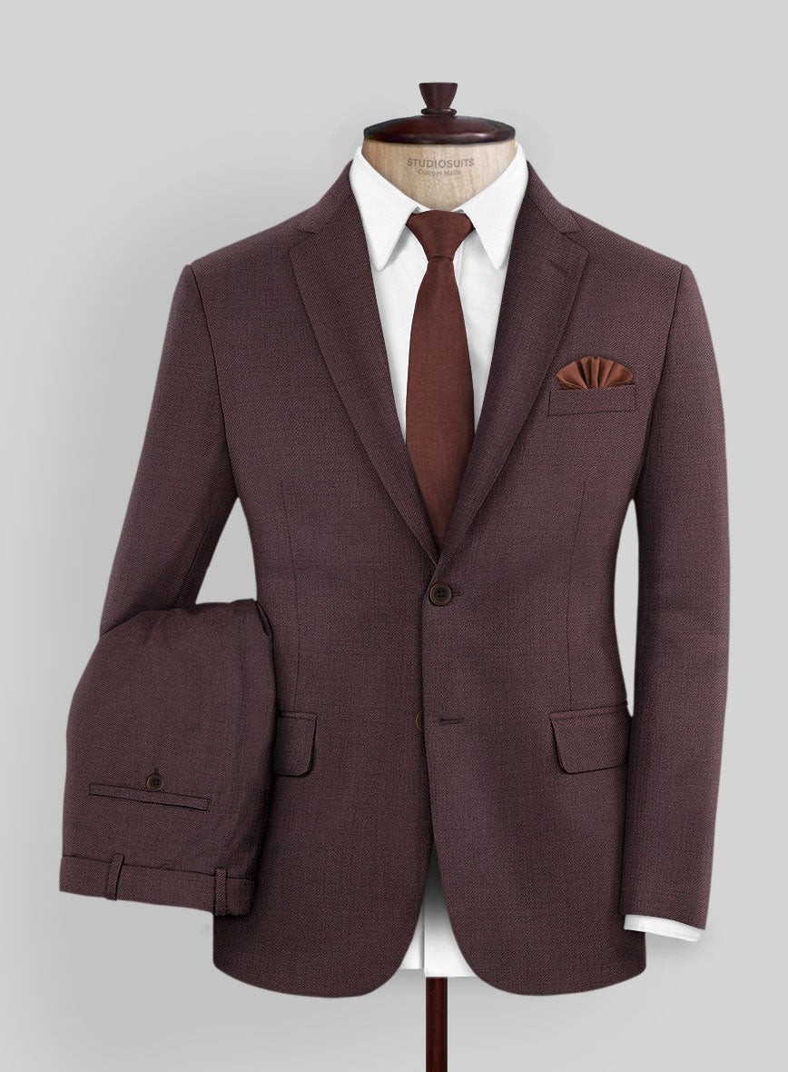 Napolean Dark Wine Wool Suit - Image 2