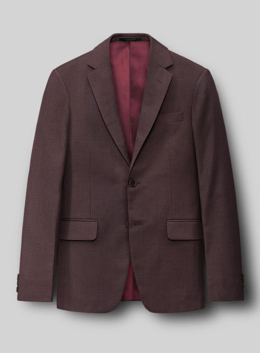 Napolean Dark Wine Wool Suit - Image 5