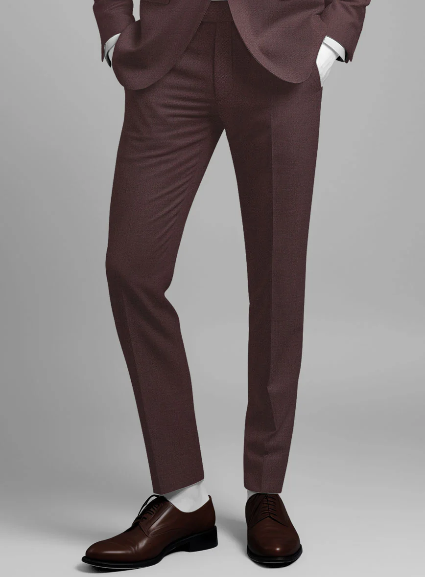 Napolean Dark Wine Wool Suit - Image 7