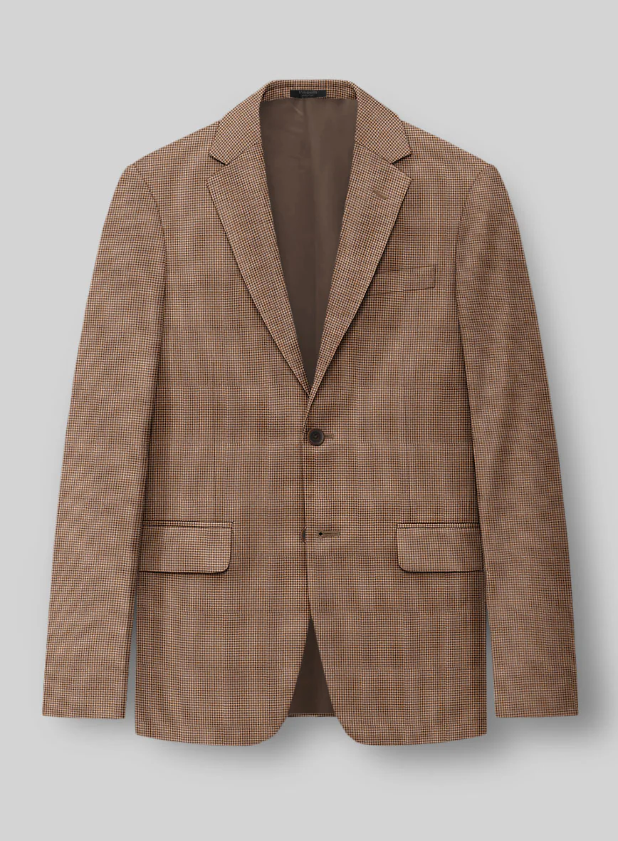 Napolean Delviro Mini Houndstooth Brown Wool Suit - Image 2