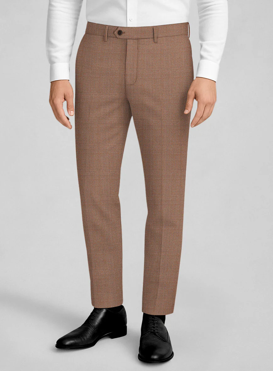 Napolean Delviro Mini Houndstooth Brown Wool Suit - Image 5