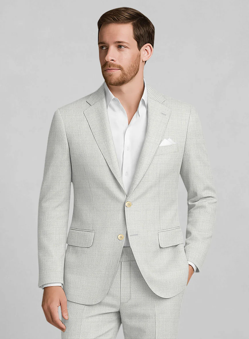 Napolean Delviro Mini Houndstooth Gray Wool Jacket - Image 2