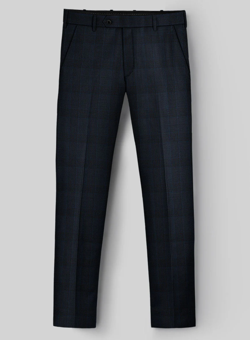 Napolean Devon Check Blue Wool Suit - Image 6