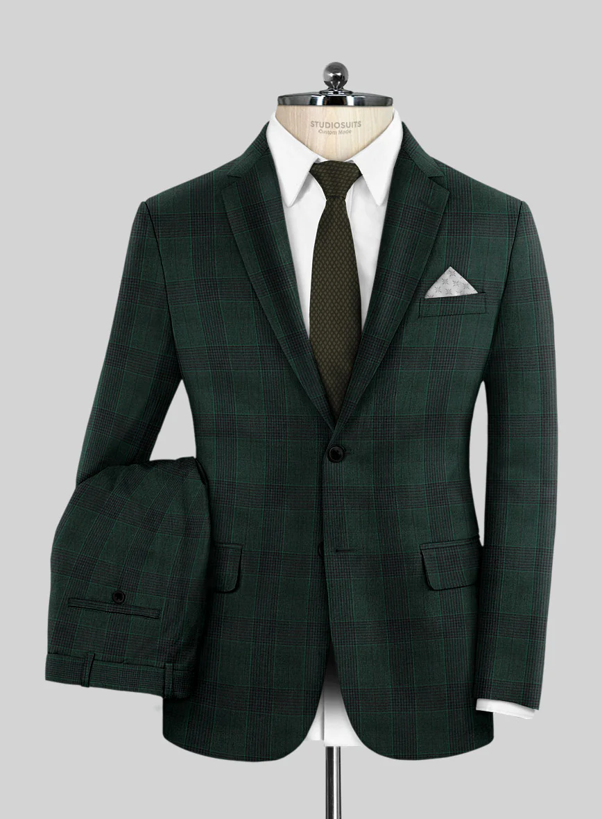 Napolean Devon Check Green Wool Suit - Image 2