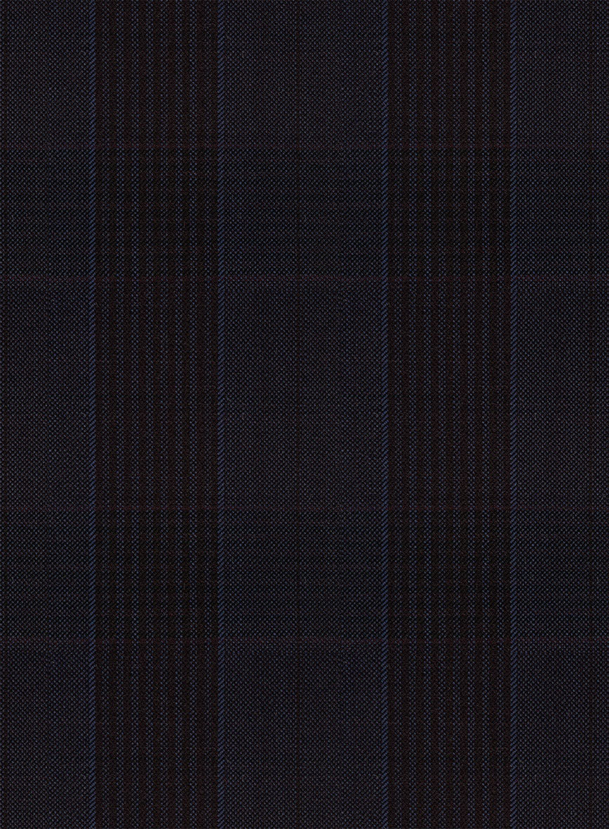 Napolean Devon Check Violet Wool Pants - Image 3