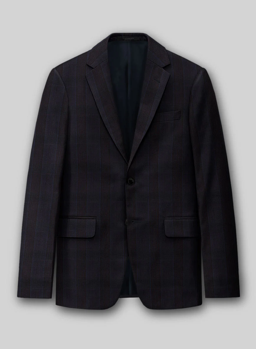Napolean Devon Check Violet Wool Suit - Image 4