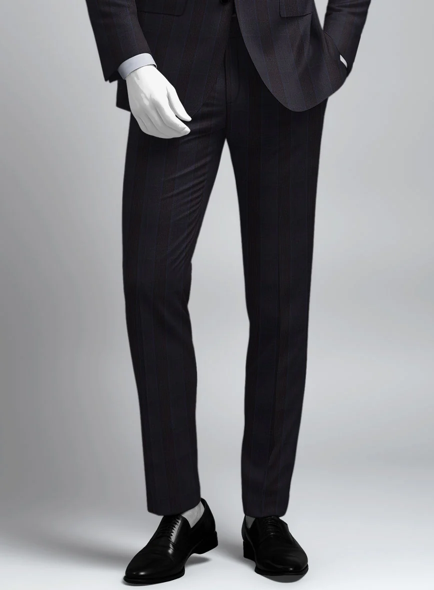 Napolean Devon Check Violet Wool Suit - Image 7