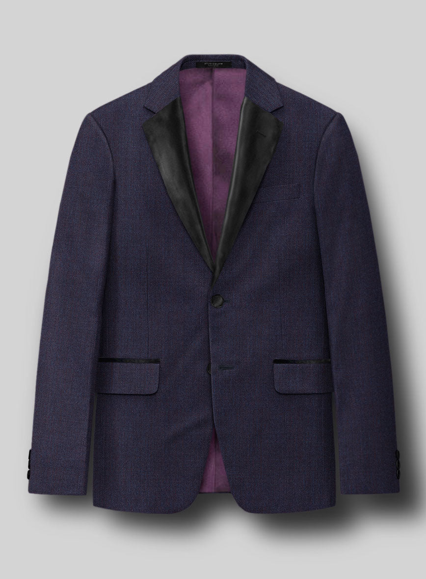 Napolean Eggplant Wool Tuxedo Suit - Image 3