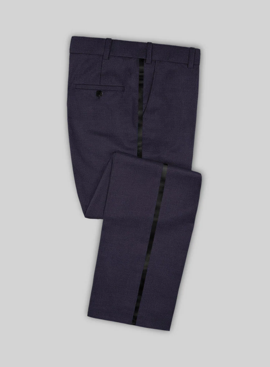 Napolean Eggplant Wool Tuxedo Suit - Image 4