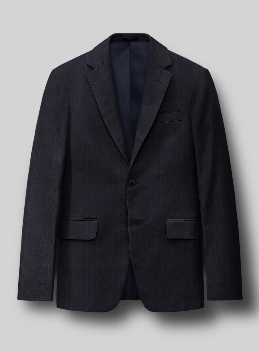 Napolean Elias Stripe Navy Wool Suit - Image 2
