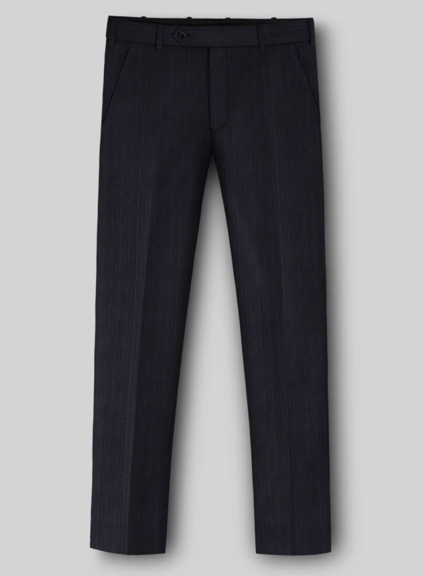 Napolean Elias Stripe Navy Wool Suit - Image 4