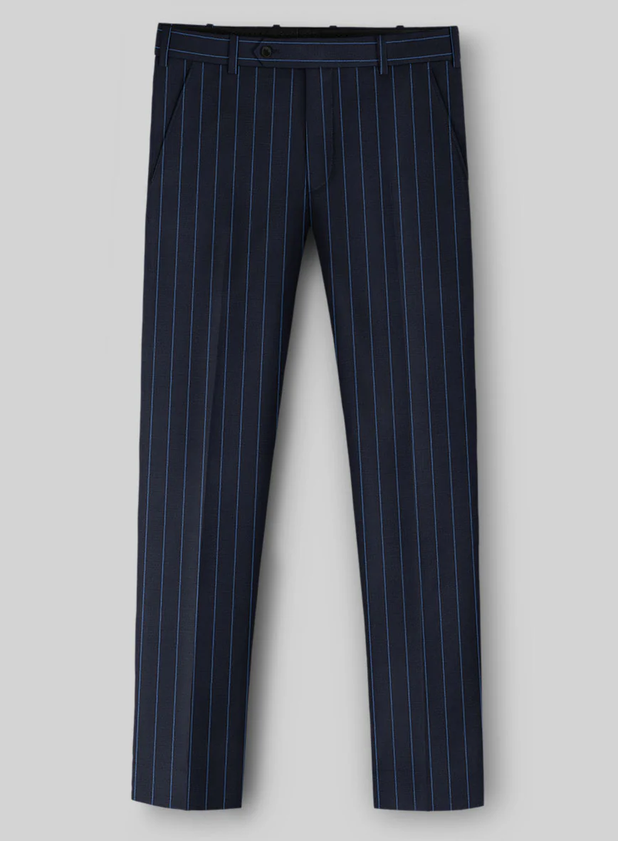 Napolean Eloyi Stripe Blue Wool Pants - Image 2