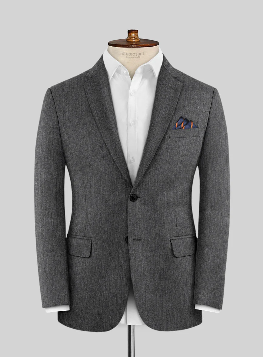 Napolean English Charcoal Wool Suit - Image 3
