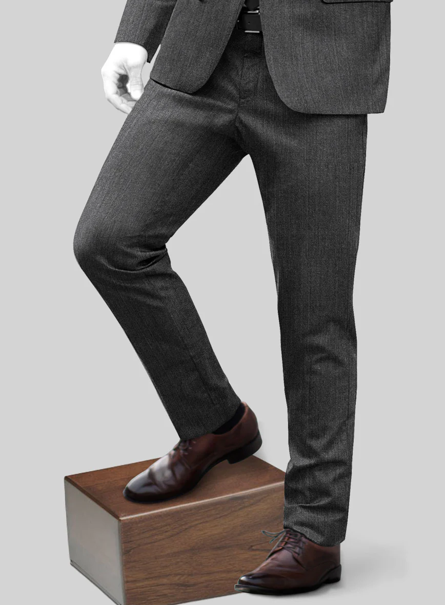 Napolean English Charcoal Wool Suit - Image 4