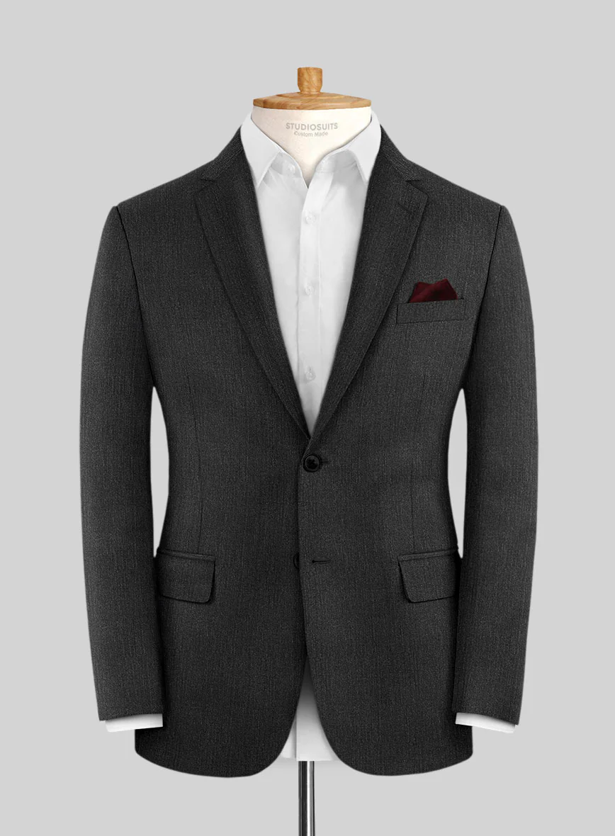 Napolean English Dark Charcoal Wool Suit - Image 3