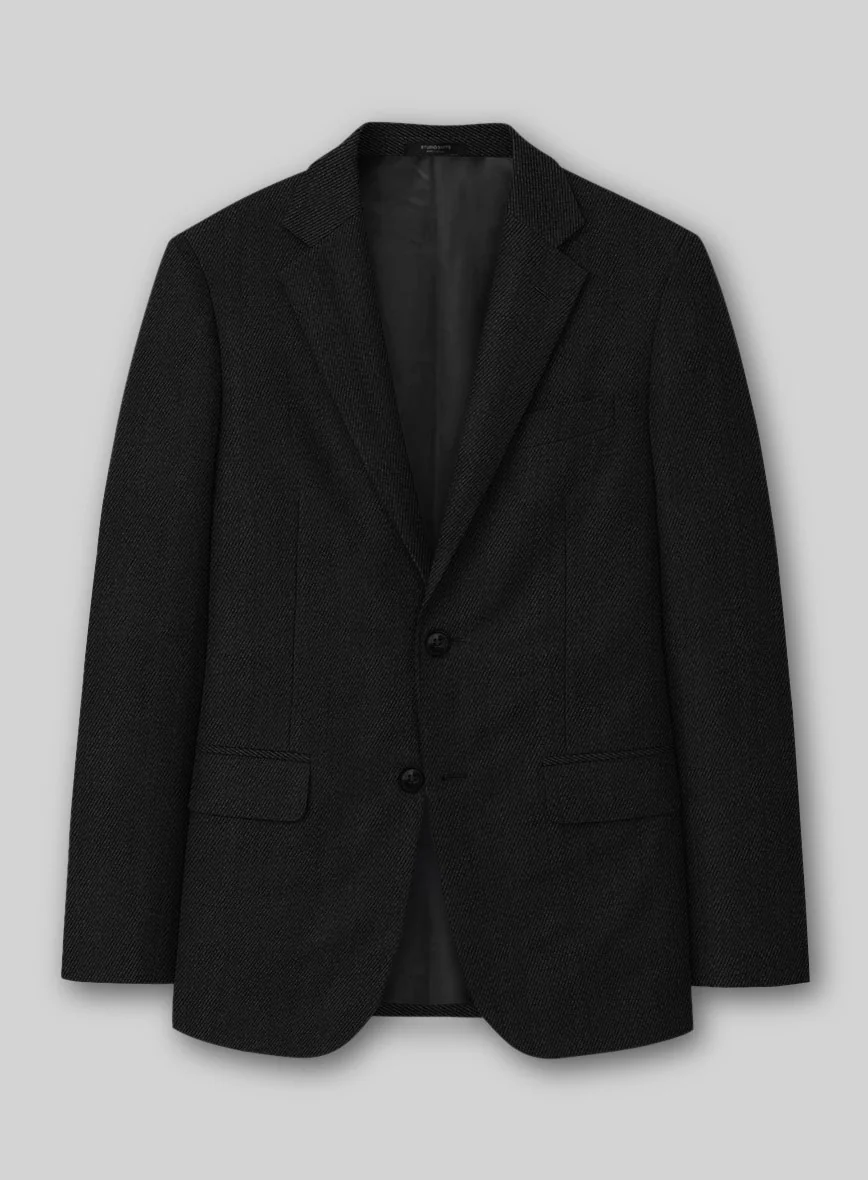 Napolean English Twill Black Wool Suit - Image 2