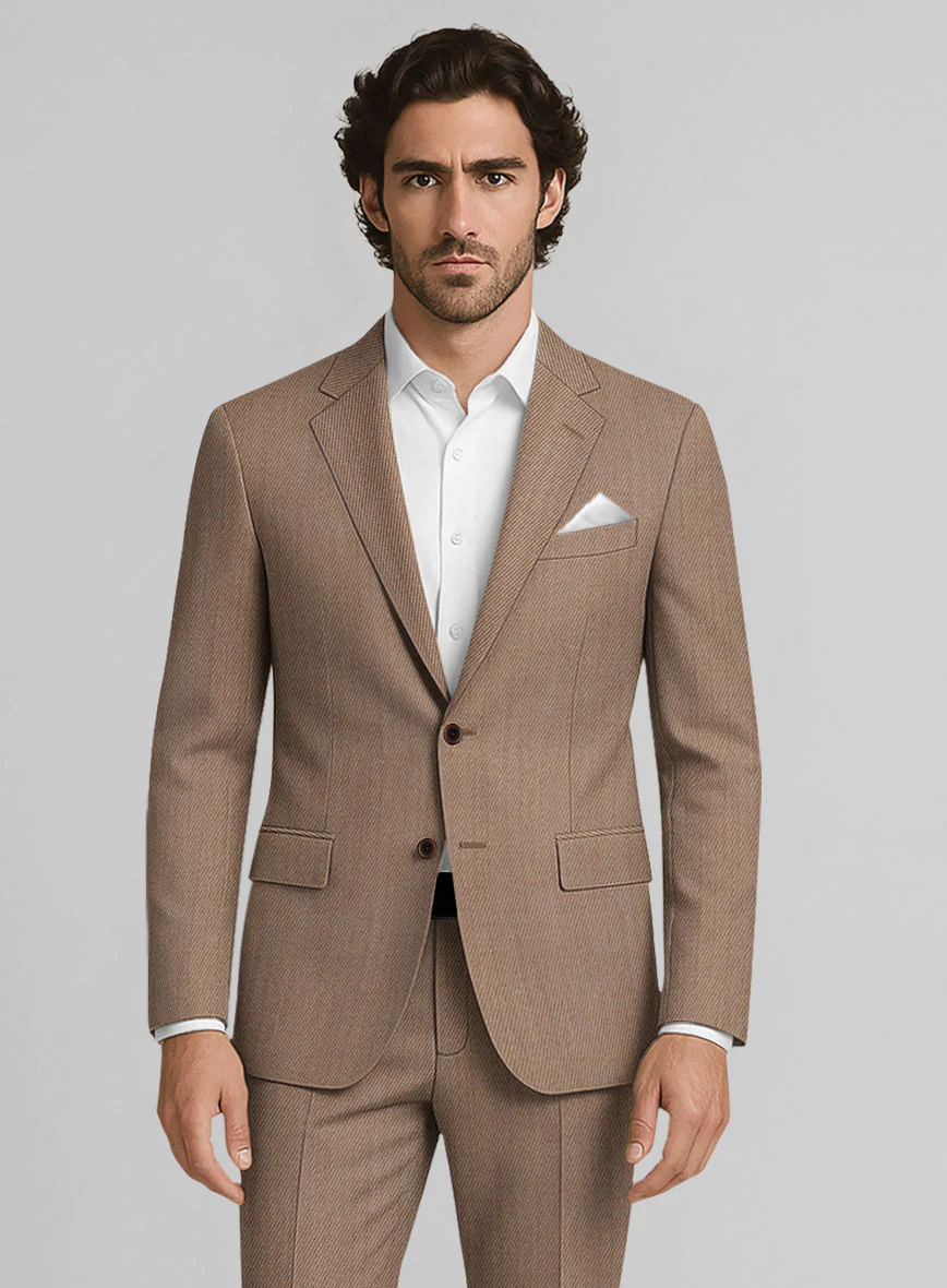 Napolean English Twill Brown Wool Suit - Image 4