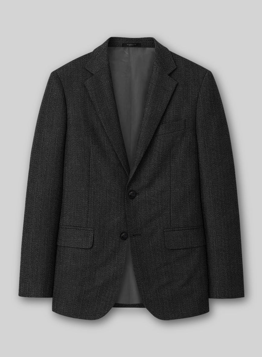 Napolean English Twill Charcoal Wool Suit - Image 2