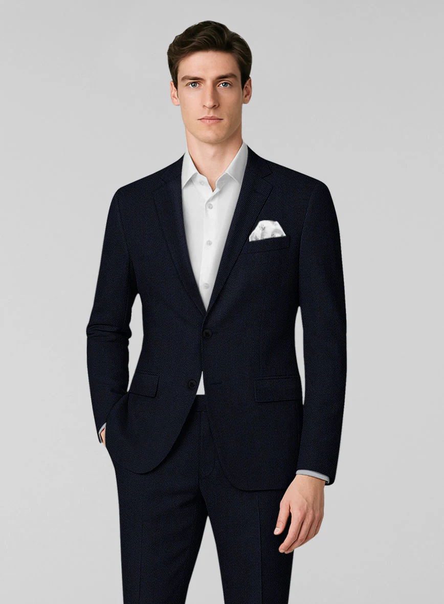 Napolean English Twill Dark Blue Wool Jacket - Image 2