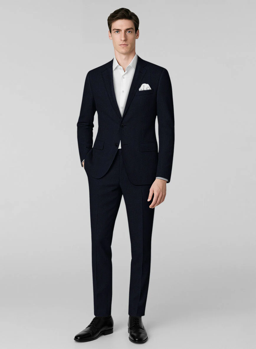 Napolean English Twill Dark Blue Wool Suit - Image 3