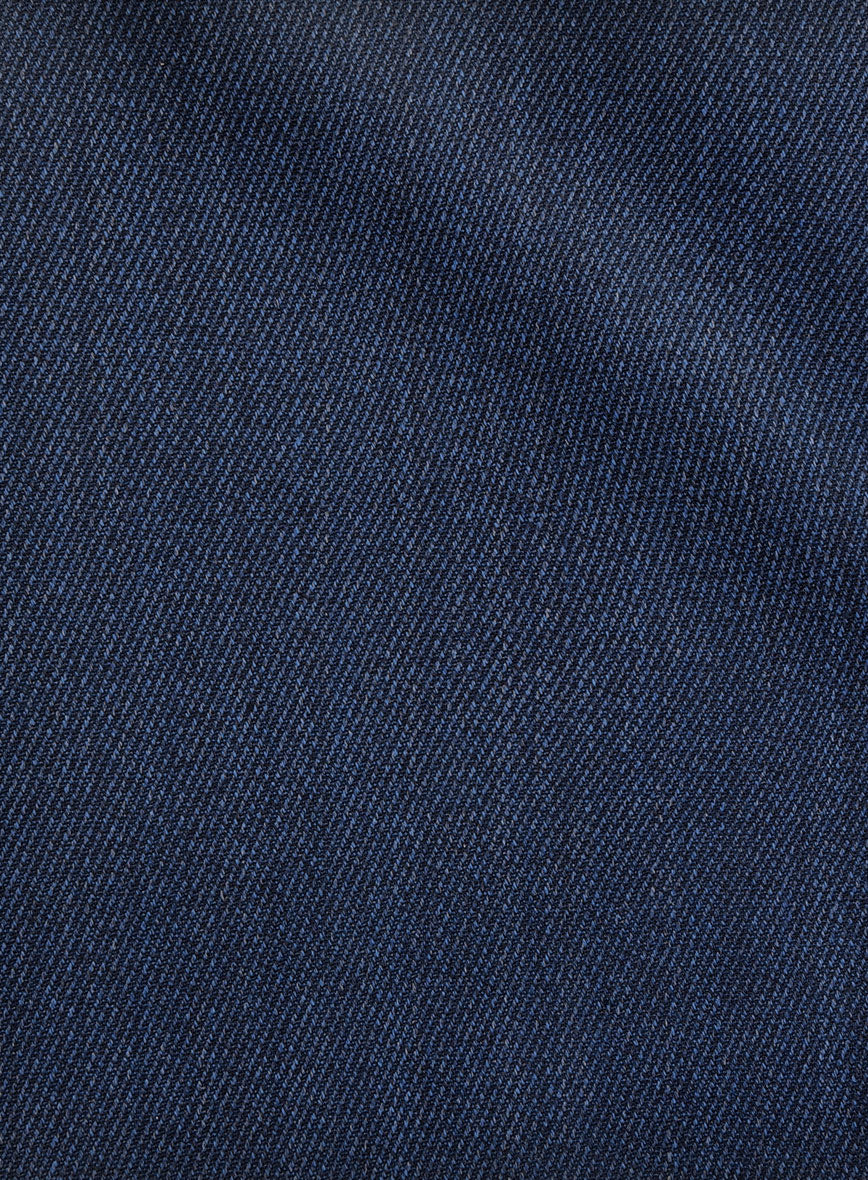 Napolean English Twill Denim Blue Wool Jacket - Image 3
