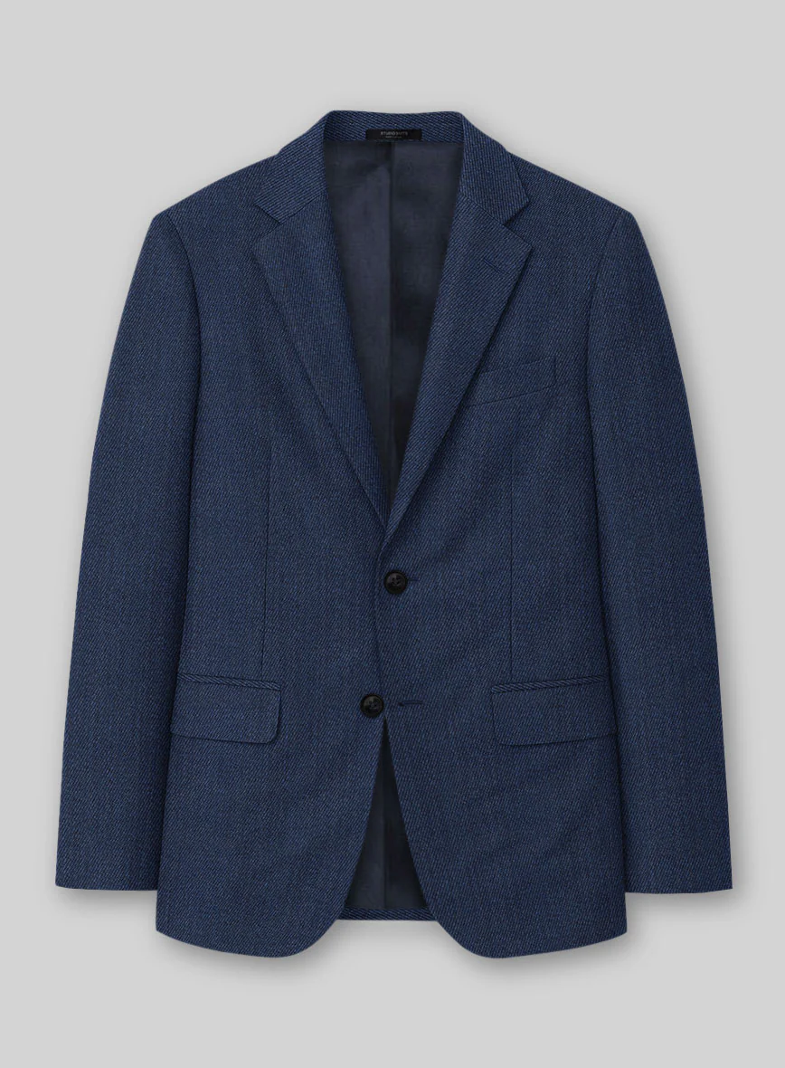 Napolean English Twill Denim Blue Wool Suit - Image 2