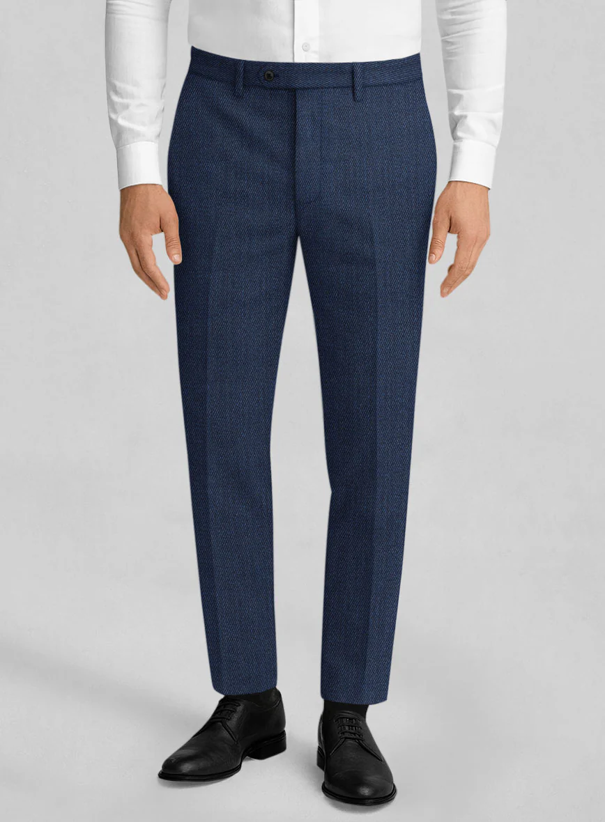Napolean English Twill Denim Blue Wool Suit - Image 6
