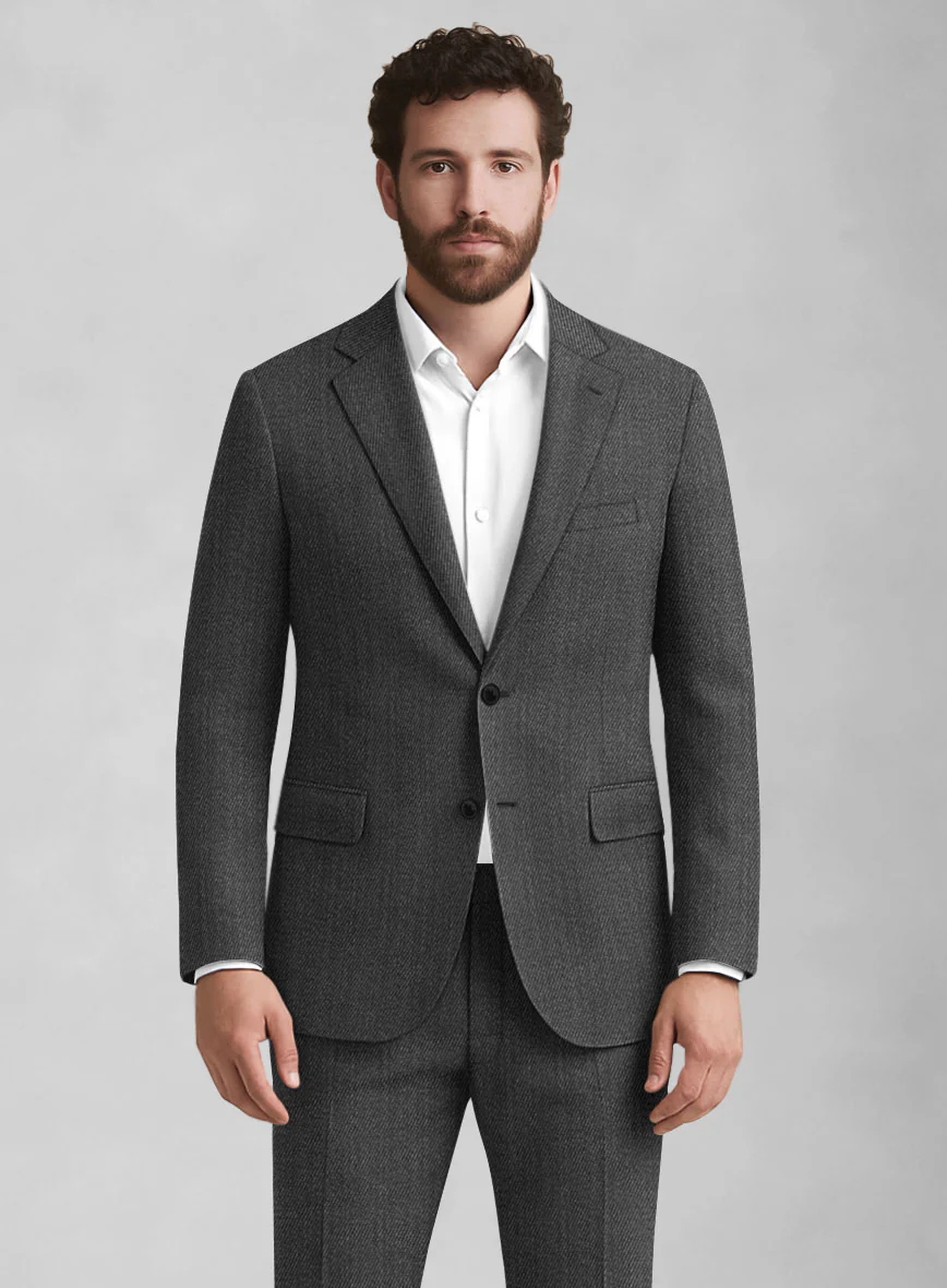 Napolean English Twill Gray Wool Jacket - Image 2