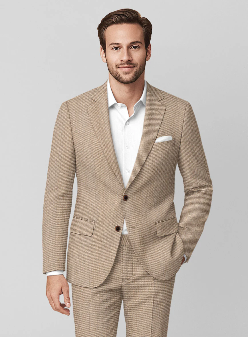 Napolean English Twill Light Brown Wool Jacket - Image 2